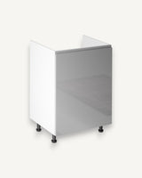 Spülenschrank 60 cm – Velmora D60Z-P/L Grau/Hochglanz