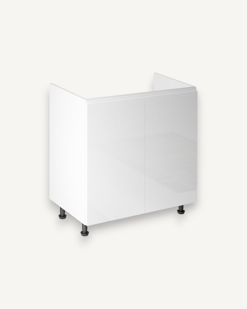 Spülschrank 80 cm – Velmora D80Z – Weiß / Hochglanz