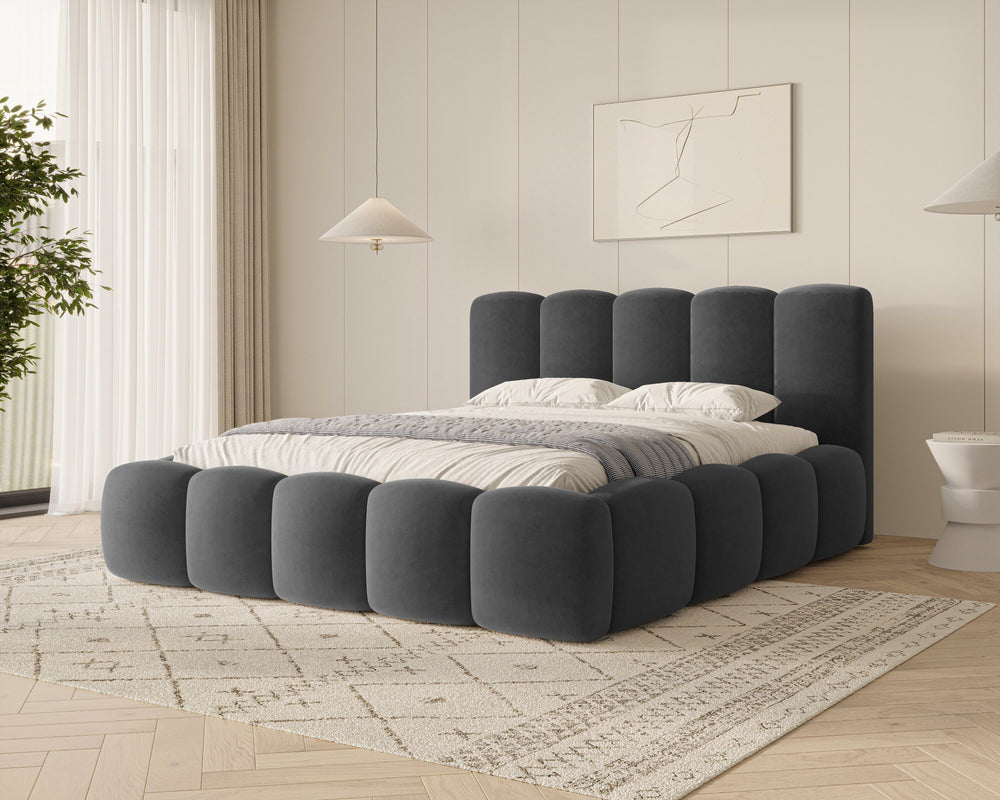 Polsterbett – Bett 18 – Riviera – Gepolstertes Bett mit Metall-Lattenrost