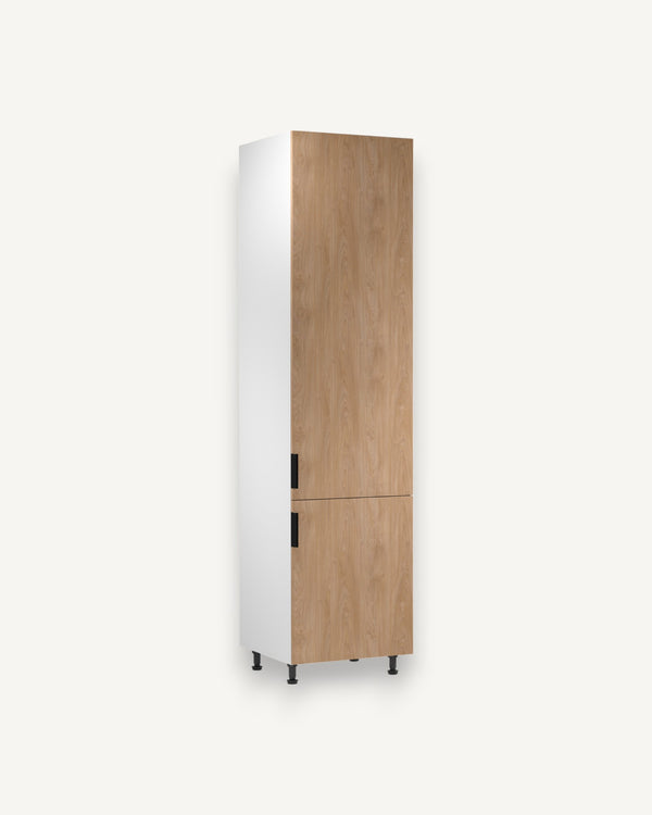 Hochschrank D60RWN P/L -Sorento Weiß Sonoma Eiche - Funktionale Lösung für organisierte Aufbewahrung. - ROYAL24_MARKT