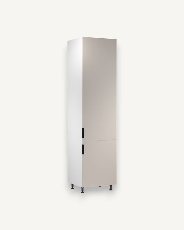 Kühlumbauschrank D60ZLN P/L – Sorento Weiß Beige – Perfekte Integration für Ihren Kühlschrank.
