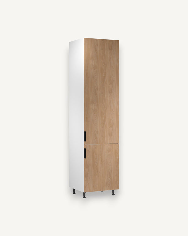 Kühlumbauschrank D60ZLN P/L - Sorento Weiß Sonoma Eiche - Für eine organisierte und elegante Küche ein praktischer Schrank. - ROYAL24_MARKT