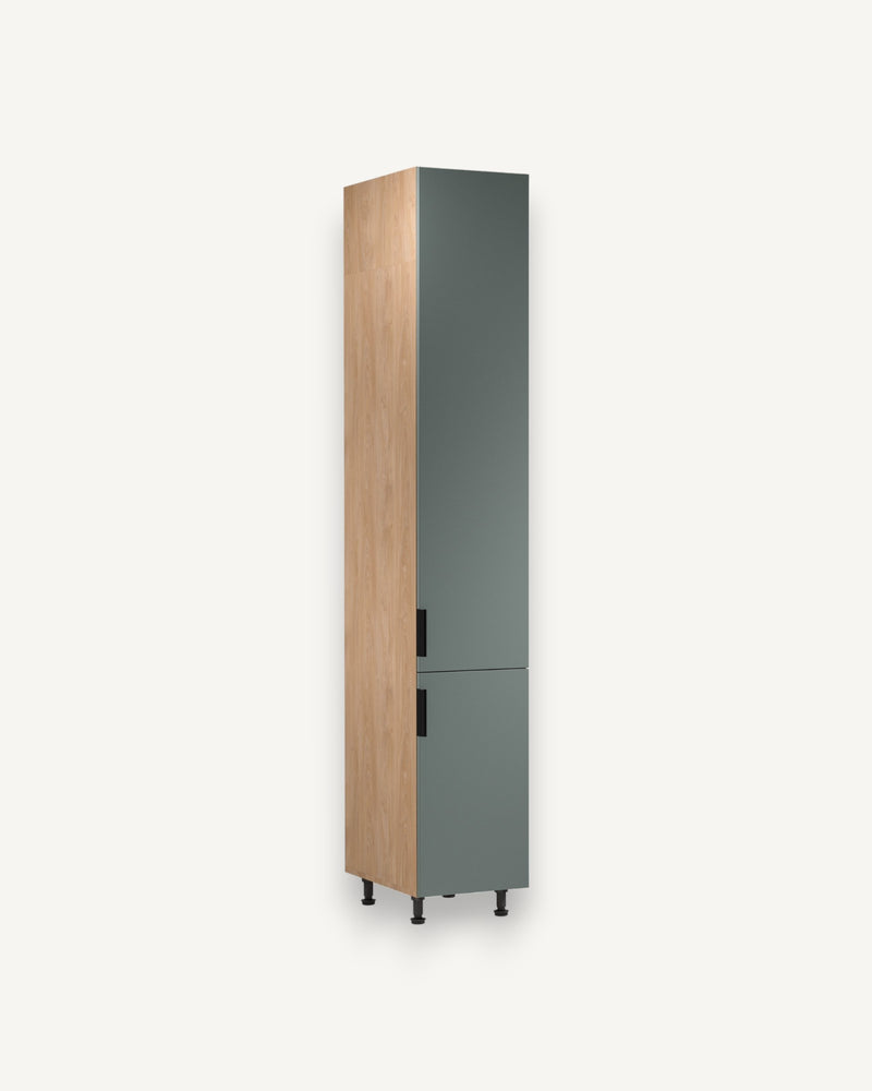 Hochschrank D40SPWN P/L – Sorento Grün Sonoma Eiche – Maximale Ordnung, minimaler Platzverbrauch.