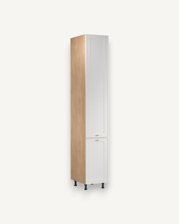 Hochschrank D40SPWN P/L - Sorento Sonoma Eiche Weiß - Geeignet für die elegante Aufbewahrung Ihrer Werkzeuge. - ROYAL24_MARKT