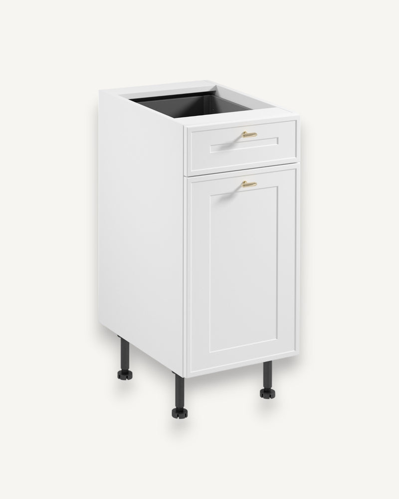 Unterschrank D40S1 P/L – Sorento Weiß – Leicht und stilvoll für moderne Küchen.