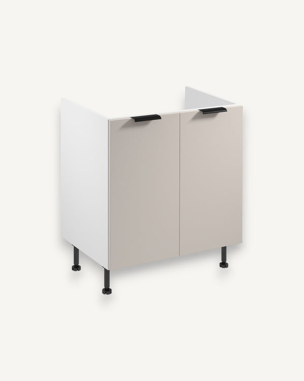 Spülenunterschrank D80Z – Sorento Weiß Beige – Maximale Nutzung des unteren Raums.