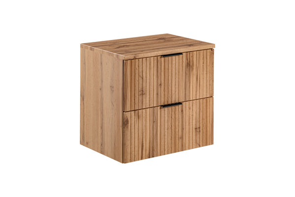 Badmöbel-Set Ardena Eiche 60 cm – Waschbeckenunterschrank + Waschtischplatte