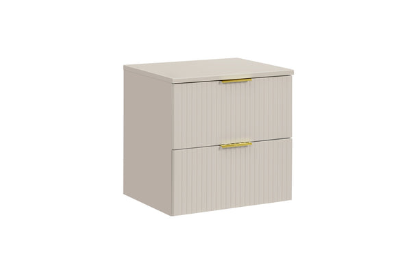 Badmöbel-Set Ardena Kaschmir 60 cm – Waschbeckenunterschrank + Waschtischplatte