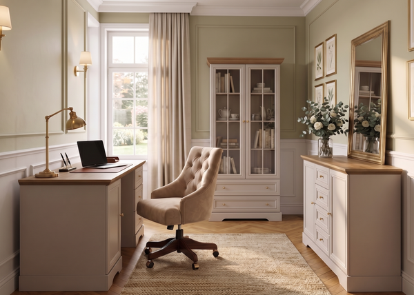 Castello Arbeitszimmer-Set 3-teilig – Kaschmir / Mavelie Eiche
