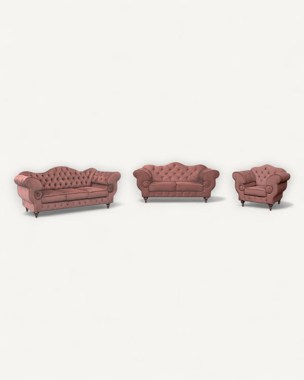Polstergarnitur Chesterfield Gloria 3 - 2 - 1 - Premium Set - Handgemacht - Premium Materialien - Garantierte Qualität - ROYAL24_MARKT