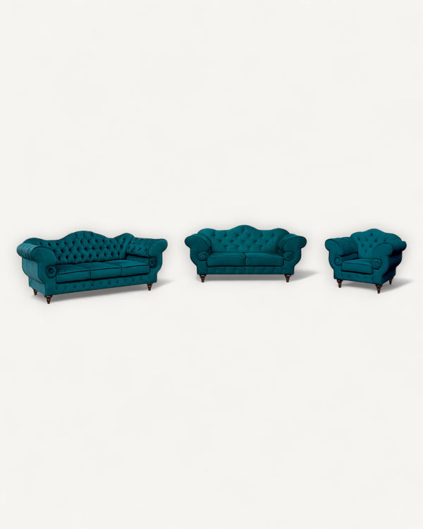 Polstergarnitur Chesterfield Gloria 3 - 2 - 1 - Premium Set - Handgemacht - Premium Materialien - Garantierte Qualität - ROYAL24_MARKT