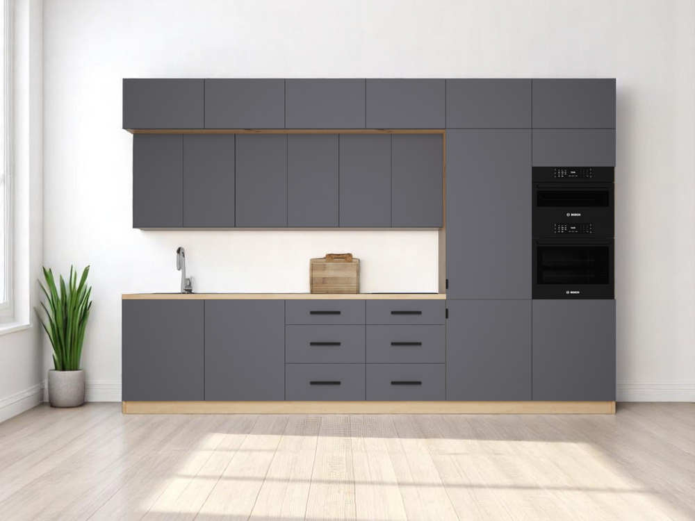 Küchenzeile Nexa Grau – 360 cm – K72-G360 R