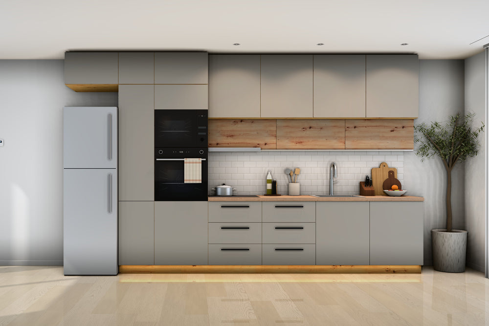 Küchenzeile Nexa Beige & Woodline – 400 cm – K18-G400