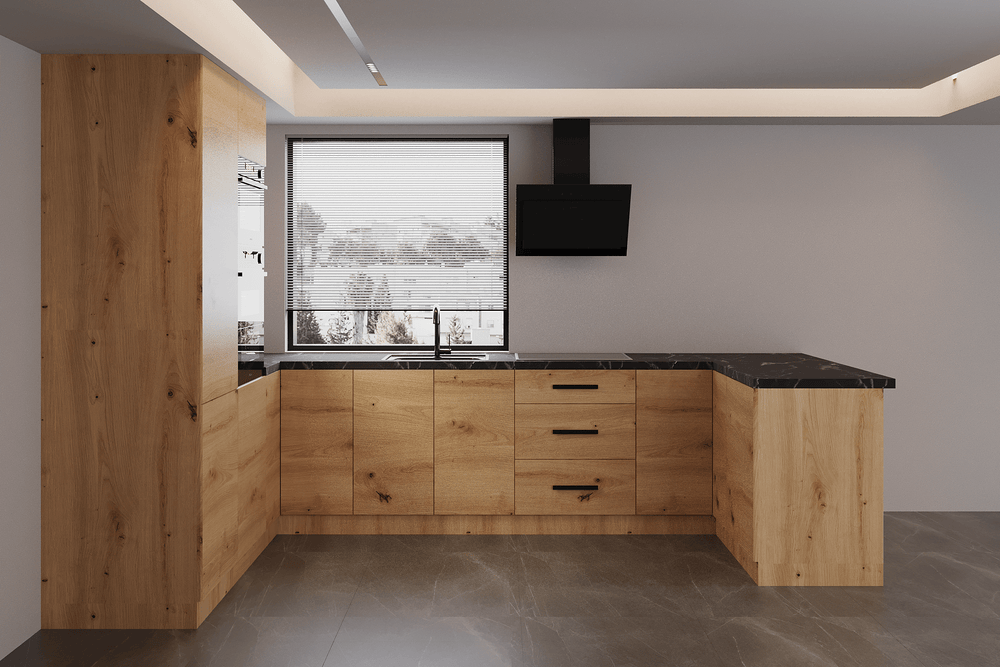 U-Küche Nexa Woodline – 210 × 320 × 150 cm – K103-G680