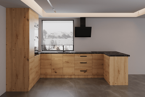 U-Küche Nexa Woodline – 210 × 320 × 150 cm – K103-G680