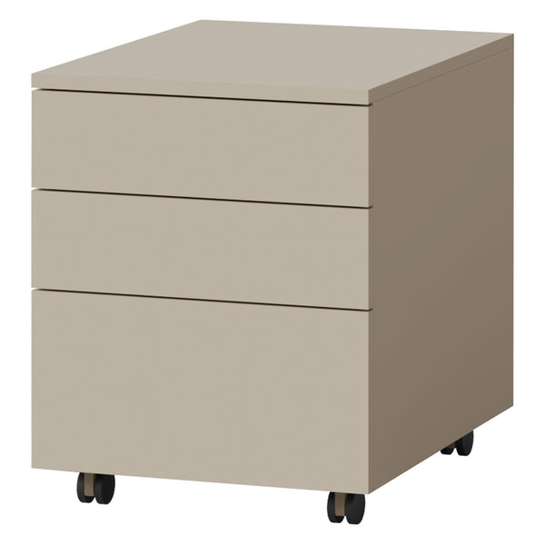 Lorin Rollcontainer 40 cm mit 3 Schubladen – Kaschmir