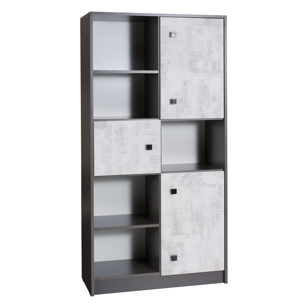 Tommy Regal 80 cm mit 3 Türen – Graphit / Enigma