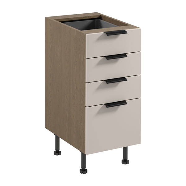 Unterschrank D40S4 AX – Sorento Beige – Viel Stauraum für kleine Küchen