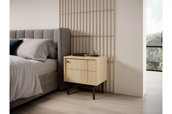Nachttisch - Jolinio - Elegantes Design und aus hochwertigen Holzmaterialien gefertigt. - ROYAL24_MARKT
