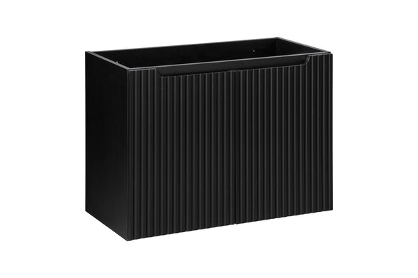 Waschbeckenunterschrank Novira Schwarz matt 80 × 57 × 39 cm mit 2 Türen