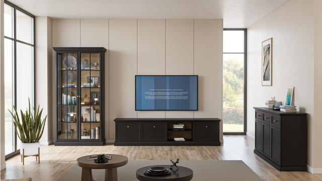 Ferienwohnung einrichten: Wohnzimmer-Set Livento in Graphit als abgestimmte Einrichtung