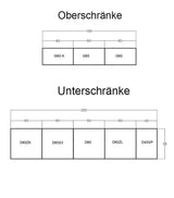 Küchenzeile Velmora Weiß Hochglanz – 280 cm – KÜ-AS-024