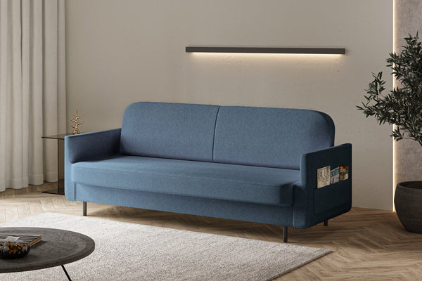 Schlafsofa – Cloudy – 221 cm mit Bettkasten & Seitentasche