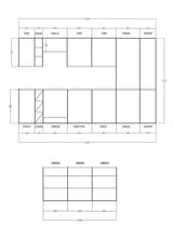 Velmora Inselküche KÜ-AS-011 – 340 cm – Grau Hochglanz – Moderne Einbauküche mit Kochinsel