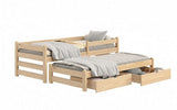 Kinderbett 184 cm  - Natürliches Kinderbett mit praktischen Features. - ROYAL24_MARKT
