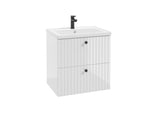 Badezimmer Set - Rietti 60 cm - Weiß Hochglanz - ROYAL24_MARKT