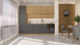 Nexa Küchenzeile KÜ06-L – Woodline & Grau – 300 cm – Moderne Familienküche mit Hochschrank und großzügigem Stauraum