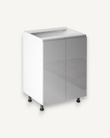 Unterschrank 60 cm - Aspen D60 Grau/Hochglanz - ROYAL24_MARKT