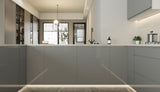 Velmora U-Form Küche KÜ-AS-013 – 310 × 289 × 210 cm – Grau Hochglanz – Moderne Einbauküche mit großzügigem Stauraum