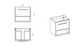 Waschbeckenschrank - Borneo - Elegantes schlichtes Aussehen. - ROYAL24_MARKT