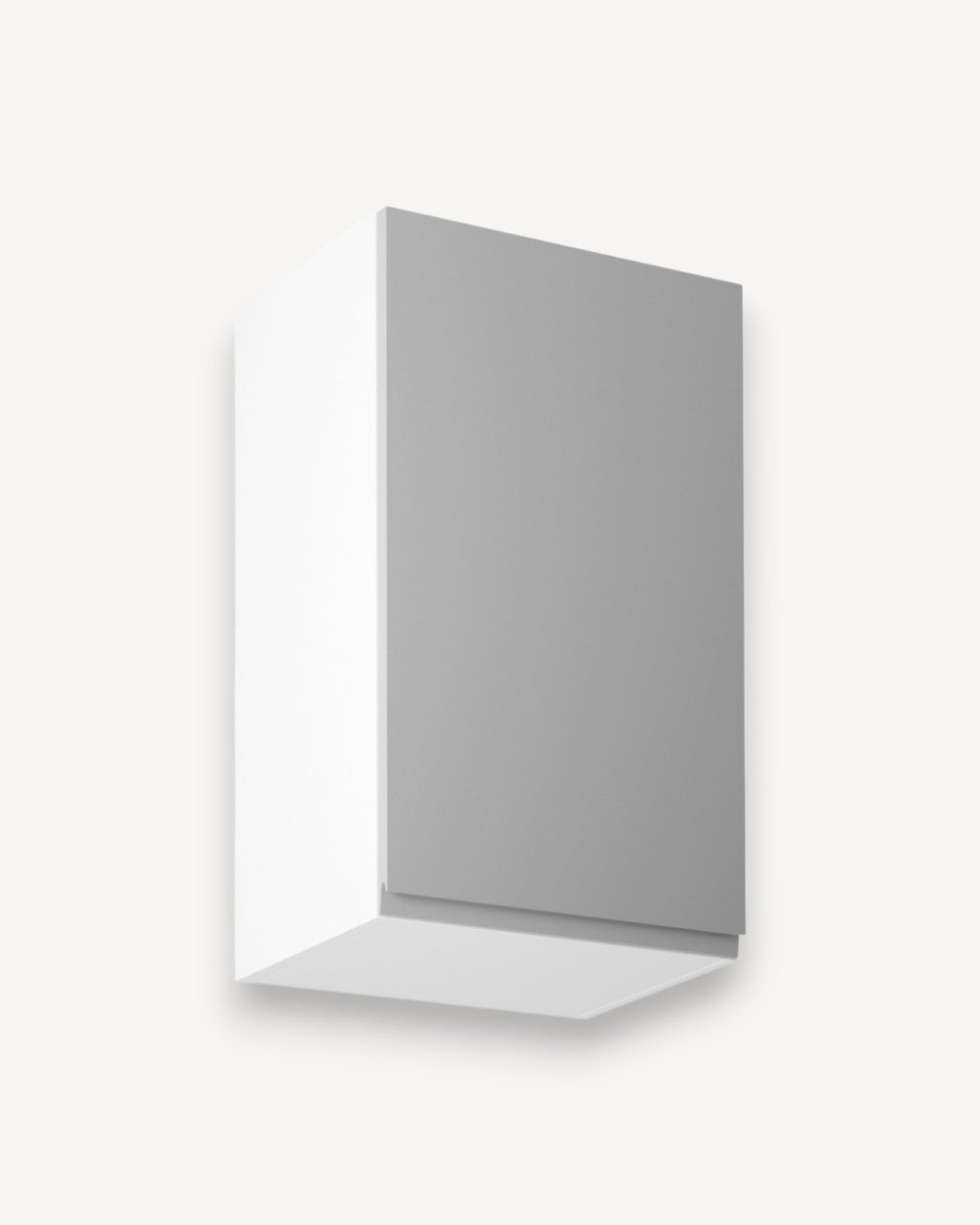 Hängeschrank 45 cm – Velmora G45 Grau/Hochglanz