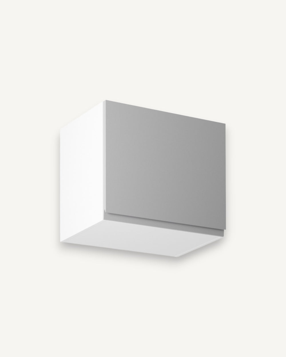 Hängeschrank 50 cm – Velmora G50K Prawa Grau/Hochglanz