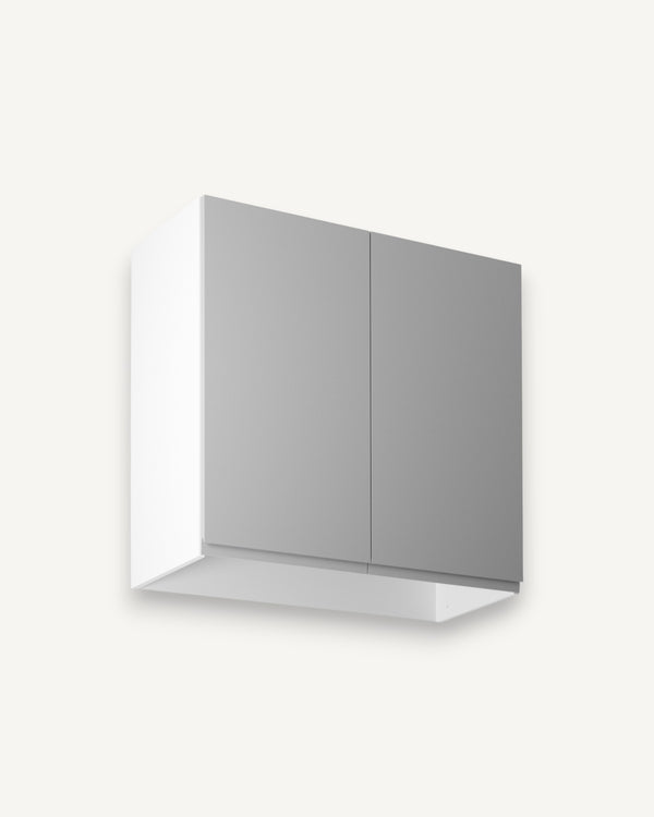 Hängeschrank mit Geschirrtrockner 80 cm - Aspen G80C Grau/Hochglanz - ROYAL24_MARKT