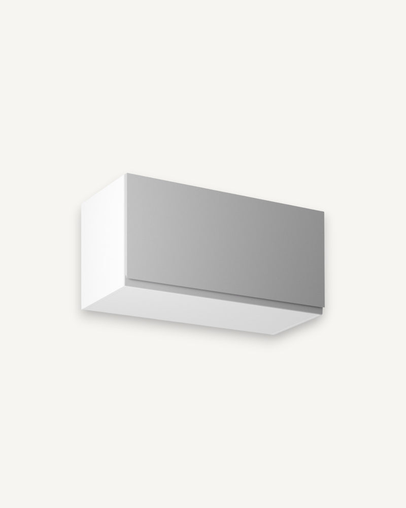 Hängeschrank 80 cm – Velmora G80K Grau/Hochglanz