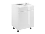 Unterschrank 60 cm – Velmora D60S1 Weiß/Hochglanz