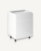 Unterschrank 60 cm - Aspen D60S3 Weiß/Hochglanz - ROYAL24_MARKT