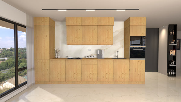 Nexa Küchenzeile KÜ04-L – Woodline – 420 cm – Modernes Küchensystem mit durchdachter Stauraumlösung