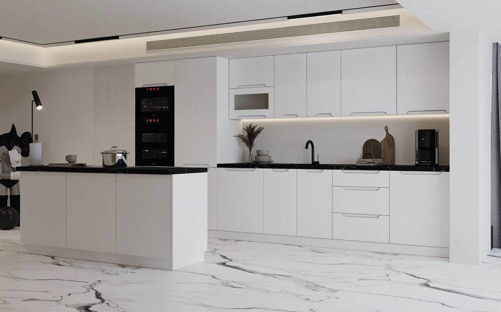 Küchenzeile KS23-G380 – Zivora Weiß – Moderne Optik mit durchdachter Funktion