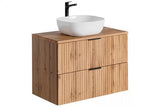 Waschbeckenunterschrank - Adel Oak - Eleganter Waschbeckenschrank mit modernem Design. - ROYAL24_MARKT