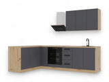 Winkelküche K99-G270 - Langen Grau - Design trifft Funktionalität - ROYAL24_MARKT