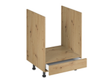 Nexa Küchenzeile KÜ06-L – Woodline – 300 cm – Moderne Familienküche mit Hochschrank und großzügigem Stauraum