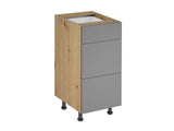 Nexa Küchenmöbel-Set KÜ03-L – Beige – Stilvolle 460 cm Küchenlösung mit maximalem Stauraum und moderner Eleganz
