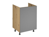 Nexa Küchenzeile KÜ06-L – Woodline & Beige – 300 cm – Moderne Familienküche mit Hochschrank und großzügigem Stauraum