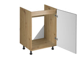 Nexa Küchenzeile KÜ04-L – Woodline & Beige – 420 cm – Modernes Küchensystem mit durchdachter Stauraumlösung