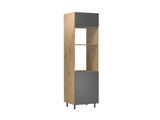 Nexa Küchenzeile KÜ04-L – Grau & Woodline – 420 cm – Modernes Küchensystem mit durchdachter Stauraumlösung