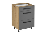 Küchenmöbel-Set KÜ02-L – 360 cm – Moderne Grau Küchenzeile mit optimalem Stauraum
